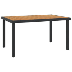 Garden Table 140x90x74 cm Aluminium and WPC Brown