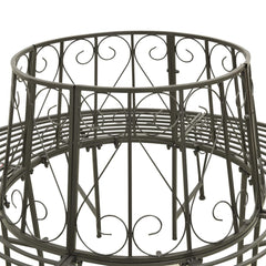 vidaXL Garden Tree Bench 160 cm Steel 5