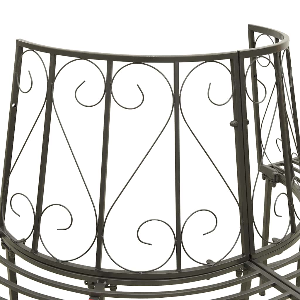 vidaXL Garden Half Round Tree Bench 160 cm Steel 5