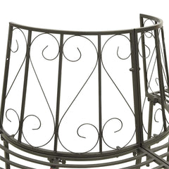 vidaXL Garden Half Round Tree Bench 160 cm Steel 5