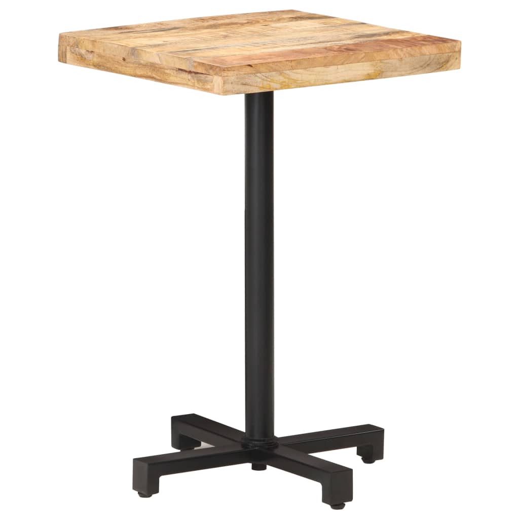 vidaXL Bistro Table Square 50x50x75 cm Rough Mango Wood 1