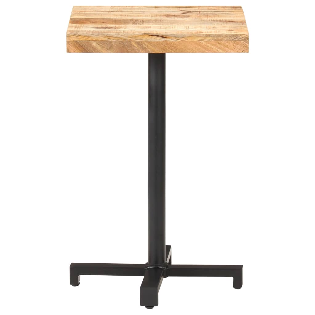 vidaXL Bistro Table Square 50x50x75 cm Rough Mango Wood 2