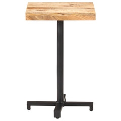 vidaXL Bistro Table Square 50x50x75 cm Rough Mango Wood 2