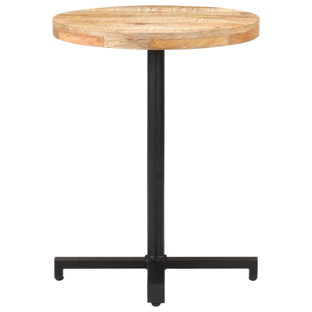 vidaXL Bistro Table Round Ø60x75 cm Rough Mango Wood 2