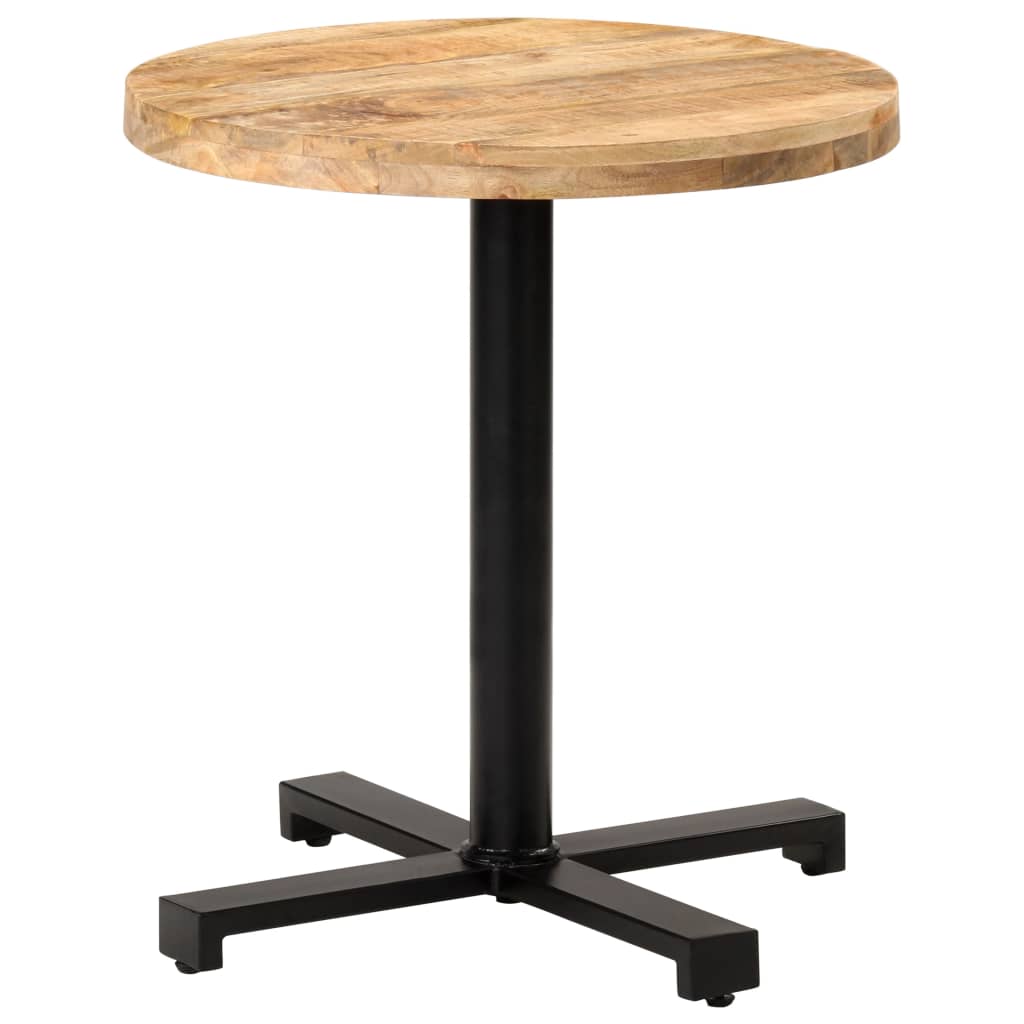 vidaXL Bistro Table Round Ø70x75 cm Rough Mango Wood 1