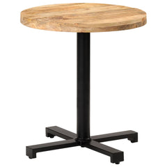 vidaXL Bistro Table Round Ø70x75 cm Rough Mango Wood 1