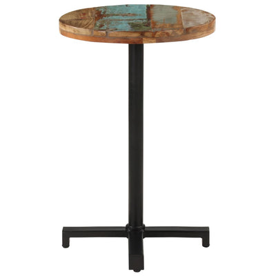 Bistro Table Round Ø50x75 cm Solid Reclaimed Wood