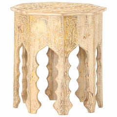 320372 vidaXL Side Table Ø48 cm Solid Mango Wood 1