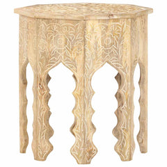 320372 vidaXL Side Table Ø48 cm Solid Mango Wood 3