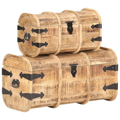 vidaXL Storage Chests 2 Pieces Solid Mango Wood 1