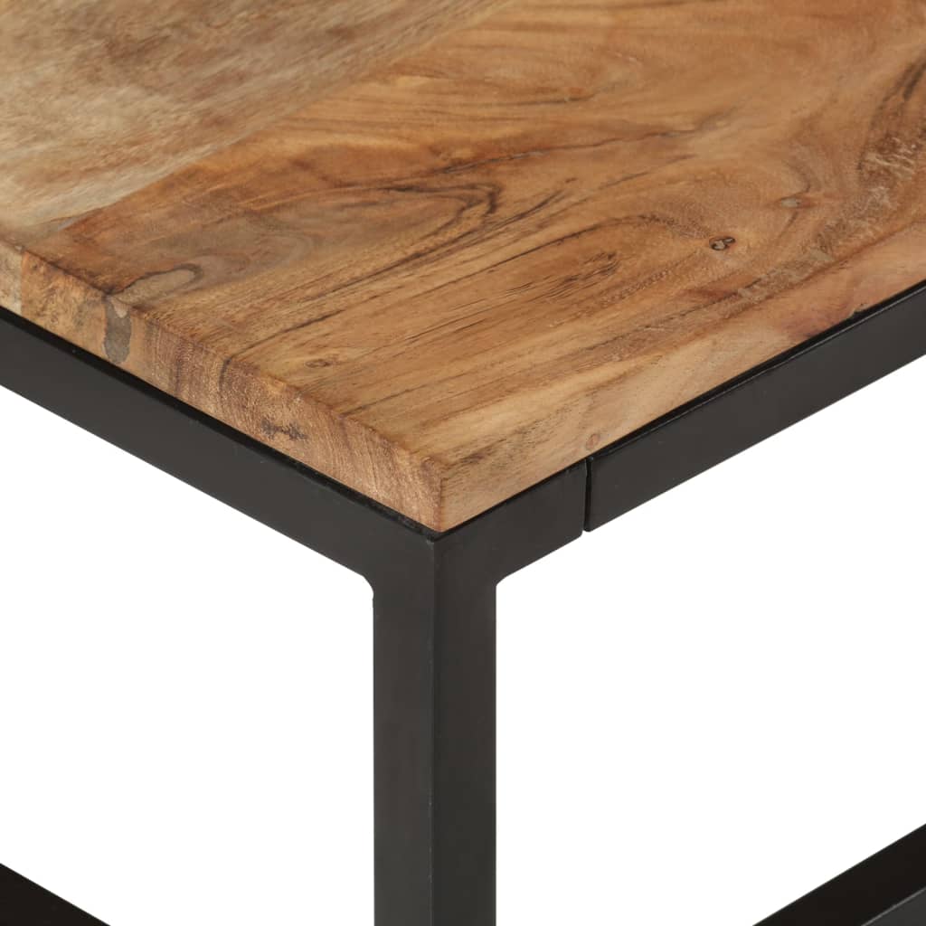 vidaXL Nesting Coffee Tables 2 pcs Solid Acacia Wood 4