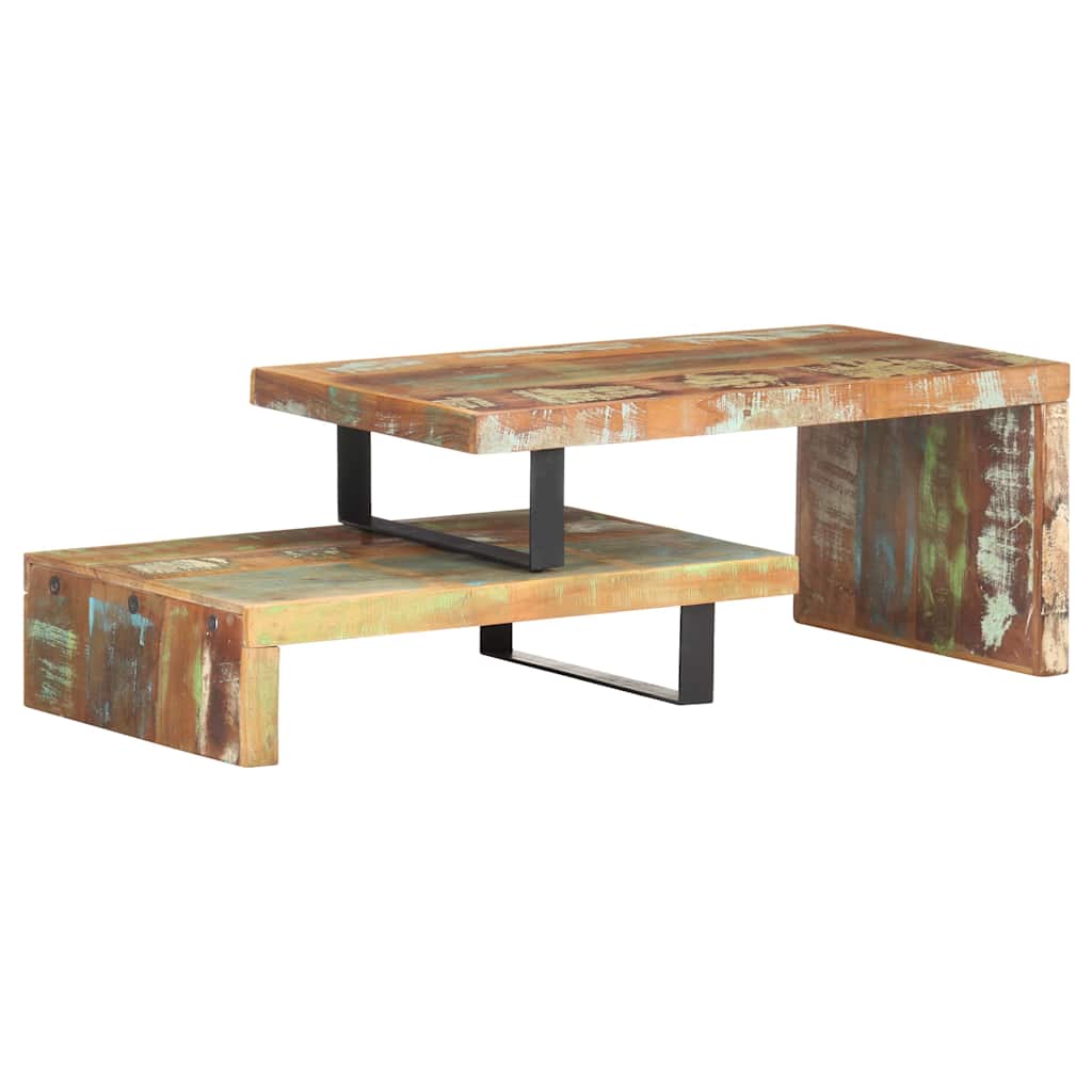 2 Piece Coffee Table Solid reclaimed wood