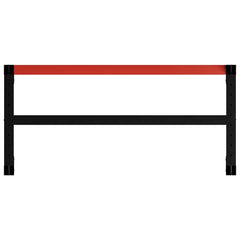 vidaXL Work Bench Frame Metal 120x57x79 cm Black and Red 6