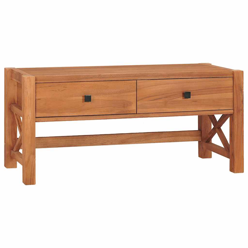 vidaXL TV Cabinet | Natural Teak | Teak Wood, Plywood | Medium | TV Cabinet 1