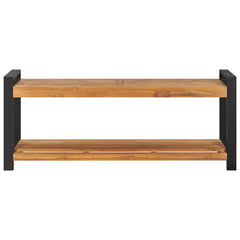 Bench 120 cm Solid Teak Wood Black