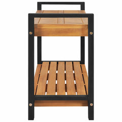Bench 120 cm Solid Teak Wood Black