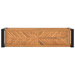 Bench 120 cm Solid Teak Wood Black