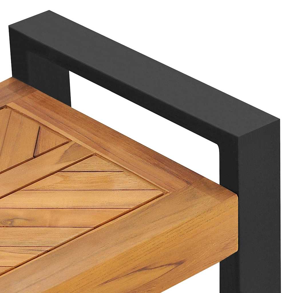Bench 120 cm Solid Teak Wood Black