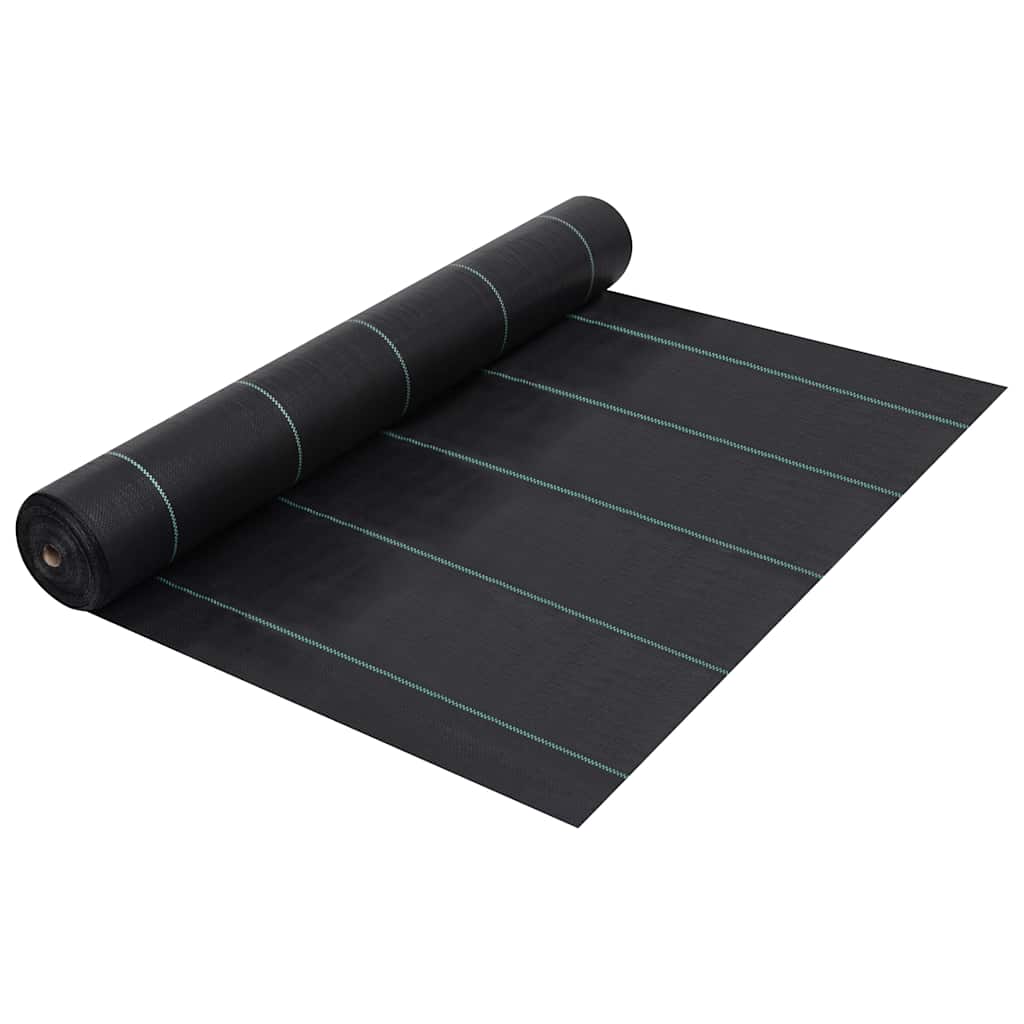 vidaXL Weed Membrane | Black with green stripes | 100% Polypropylene 1