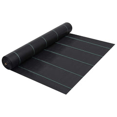 vidaXL Weed Membrane | Black with green stripes | 100% Polypropylene 1