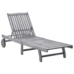Solid Acacia Wood Sun lounger