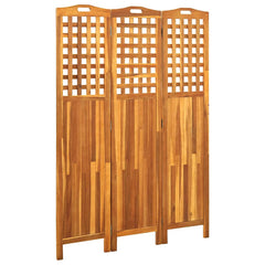 311878 vidaXL 3-Panel Room Divider 121x2x170 cm Solid Acacia Wood 1