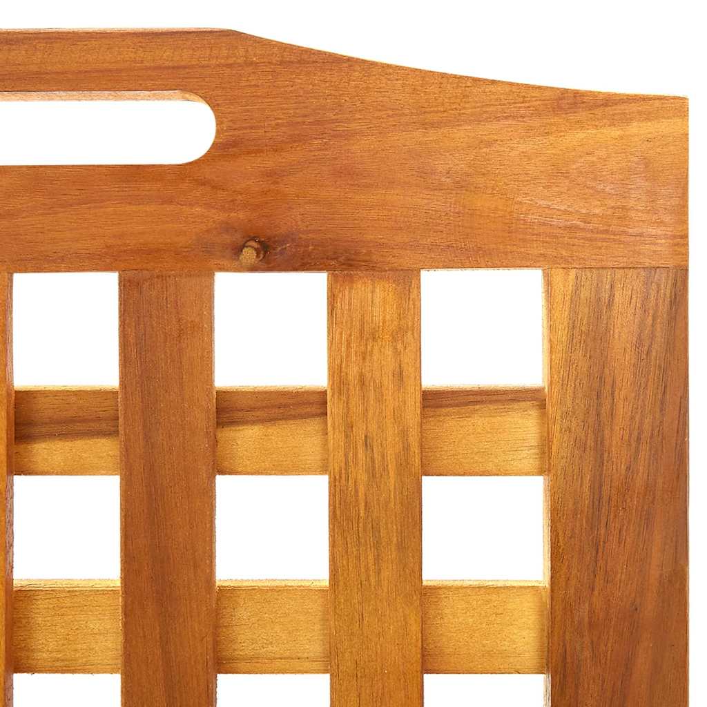 311878 vidaXL 3-Panel Room Divider 121x2x170 cm Solid Acacia Wood 3