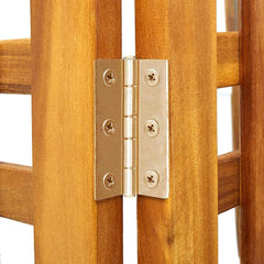 311878 vidaXL 3-Panel Room Divider 121x2x170 cm Solid Acacia Wood 4