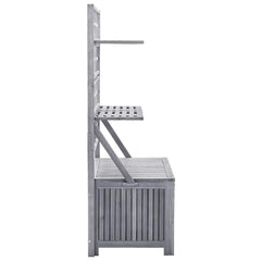 Storage Box with Trellis 99x55x160 cm Solid Acacia Wood Grey