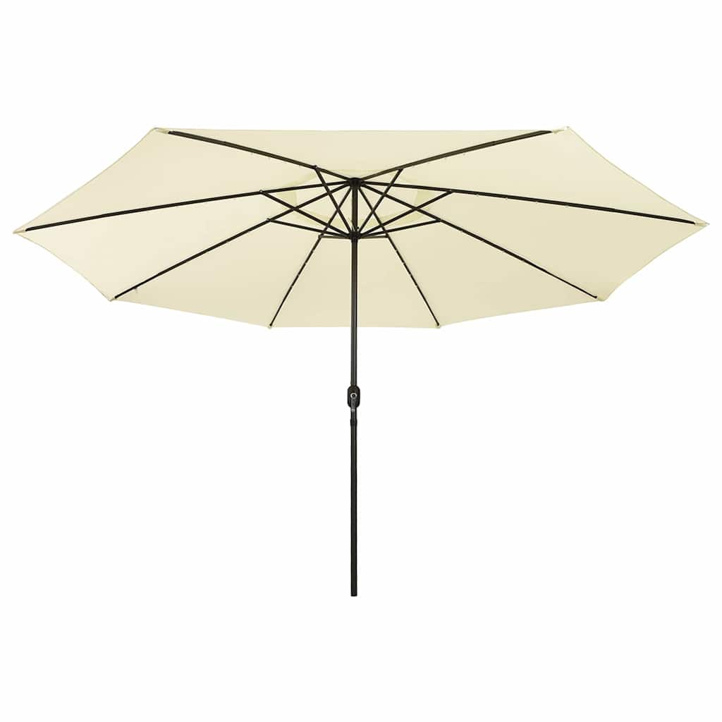 vidaXL Garden Parasol with LED Lights 400 cm Sand 3