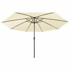 vidaXL Garden Parasol with LED Lights 400 cm Sand 3