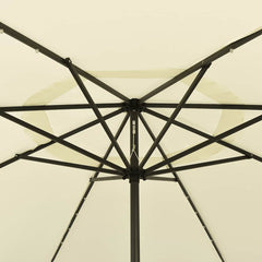 vidaXL Garden Parasol with LED Lights 400 cm Sand 4