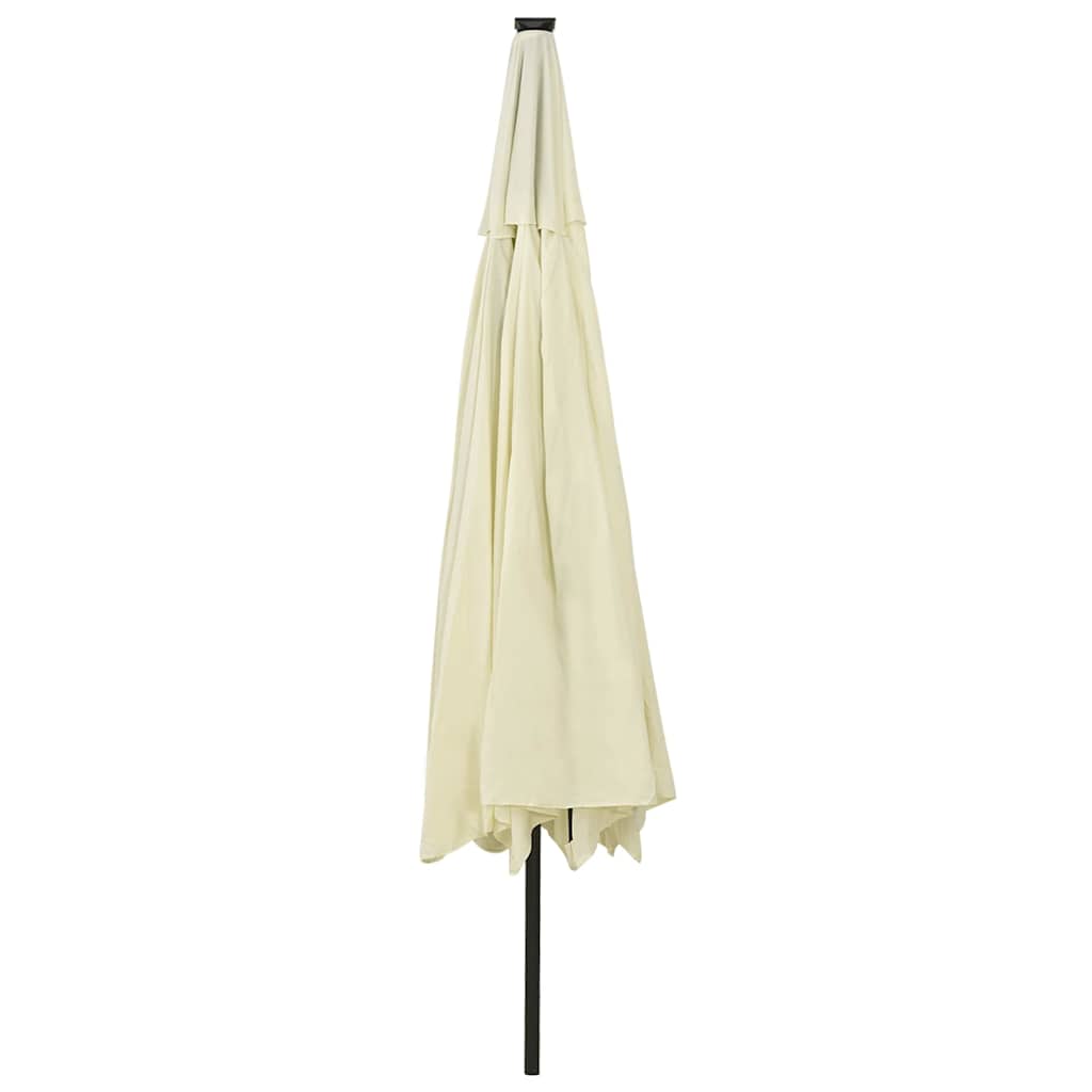 vidaXL Garden Parasol with LED Lights 400 cm Sand 5