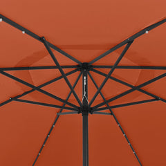 vidaXL Garden Parasol with LED Lights 400 cm Terracotta 4