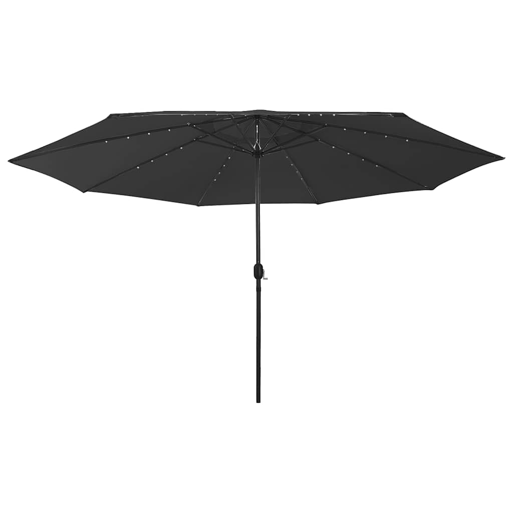 vidaXL Garden Parasol with LED Lights 400 cm Black 1