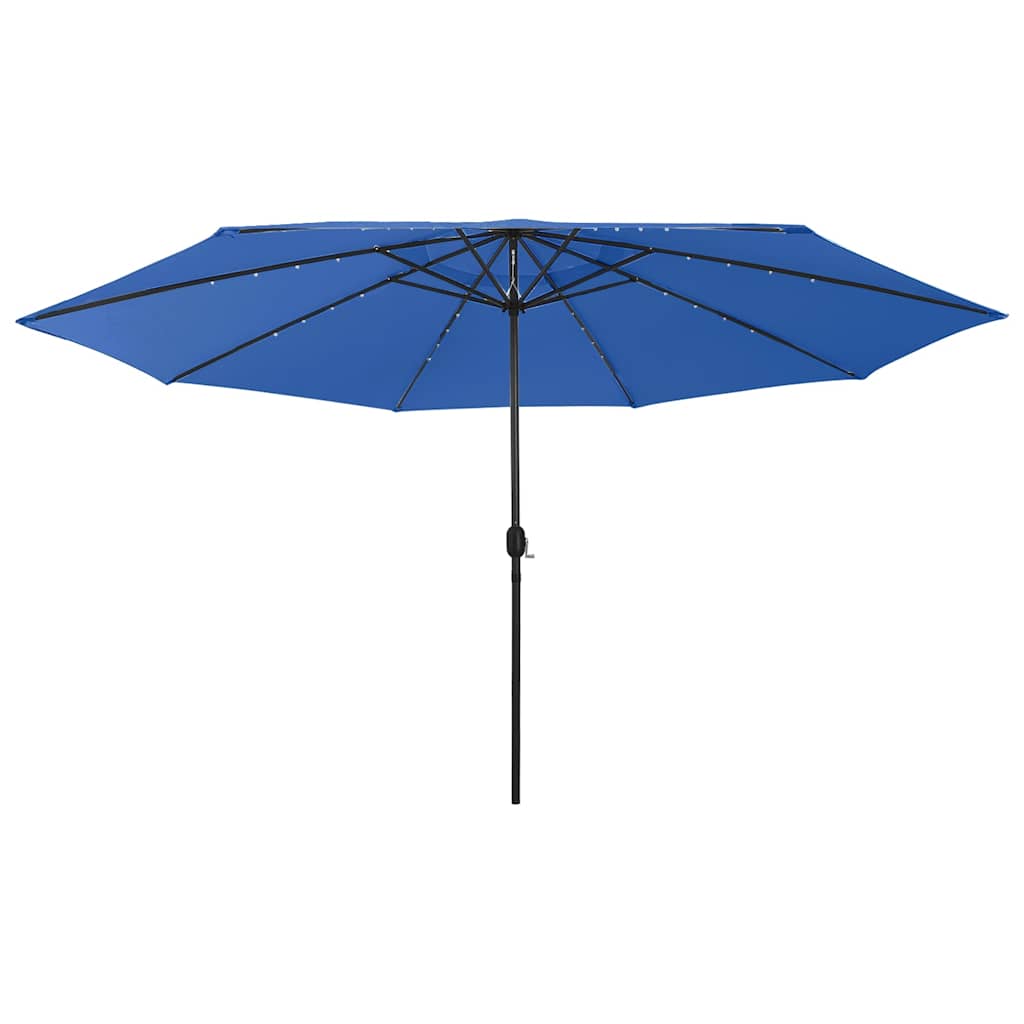 vidaXL Garden Parasol with LED Lights 400 cm Azure Blue 1