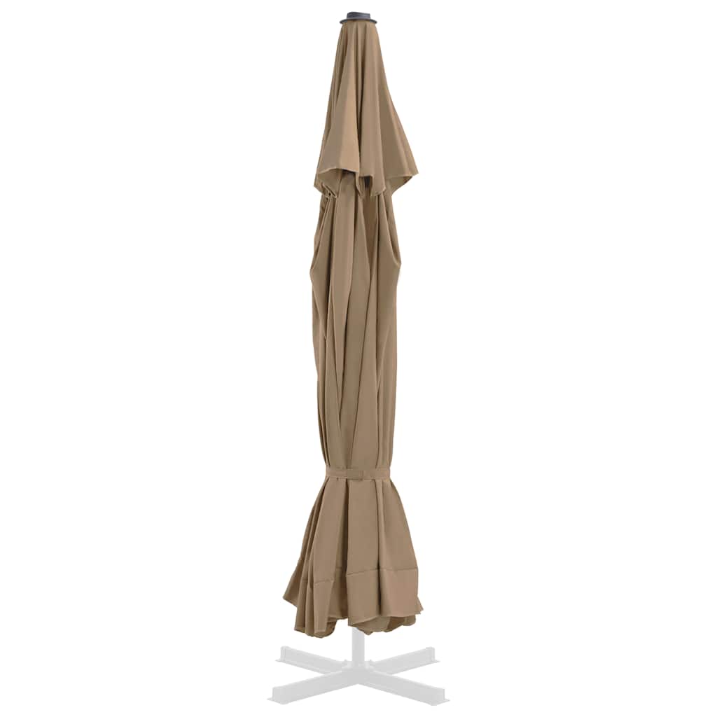 vidaXL Replacement Fabric for Outdoor Parasol Taupe 515 cm 4