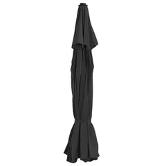 vidaXL Replacement Fabric for Outdoor Parasol Black 515 cm 1