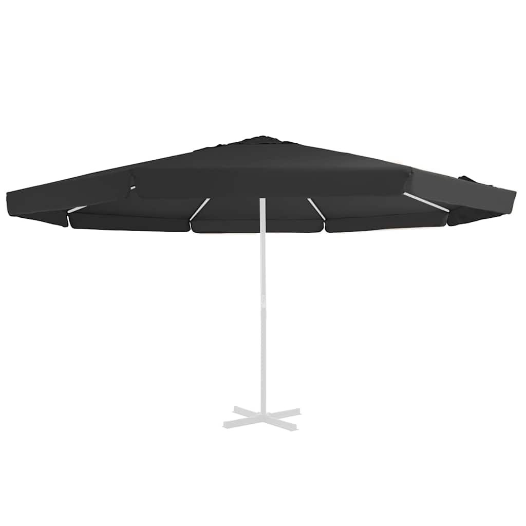 vidaXL Replacement Fabric for Outdoor Parasol Black 515 cm 2