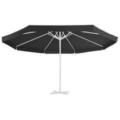 vidaXL Replacement Fabric for Outdoor Parasol Black 515 cm 3