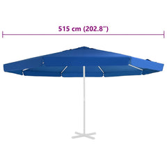 vidaXL Replacement Fabric for Outdoor Parasol Azure Blue 515 cm 5