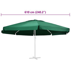 vidaXL Replacement Fabric | Green | 100% Polyester | 600 cm Diameter 5