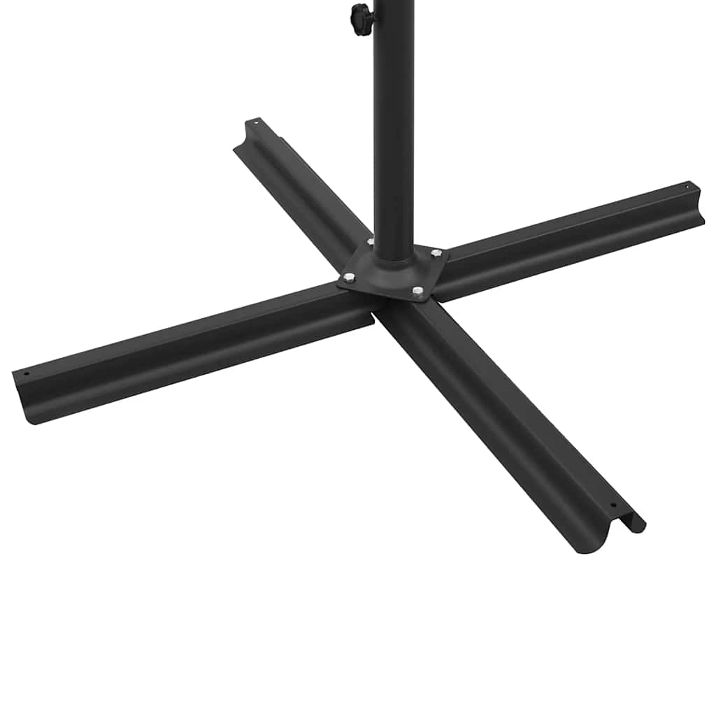 vidaXL Double Garden Parasol with Steel Pole Sand 600x300 cm 6