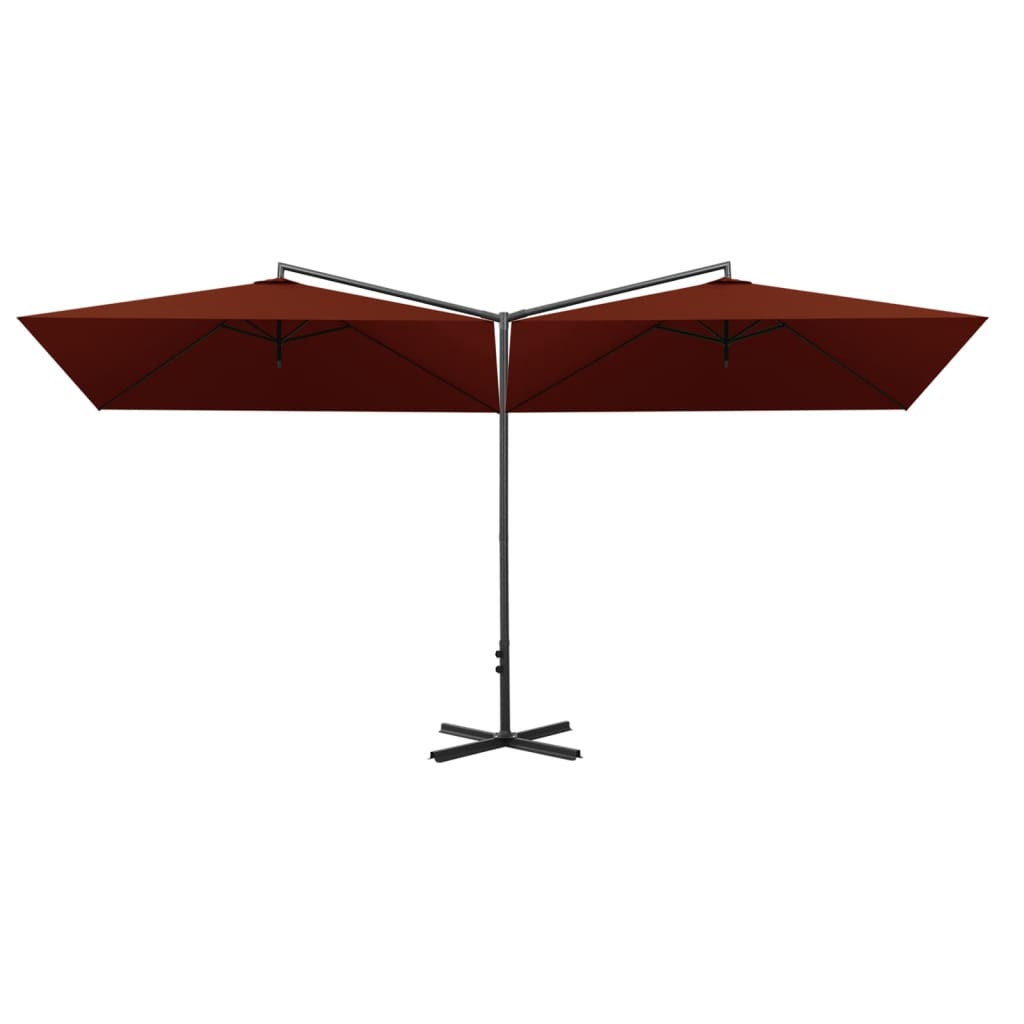 vidaXL Garden Parasol | Terracotta | Polyester fabric, steel | Extra Large 3