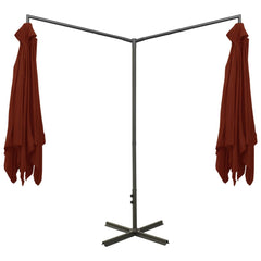 vidaXL Garden Parasol | Terracotta | Polyester fabric, steel | Extra Large 4