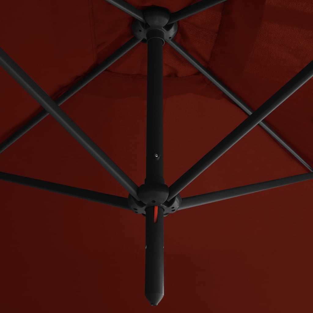 vidaXL Garden Parasol | Terracotta | Polyester fabric, steel | Extra Large 5