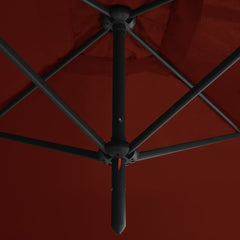 vidaXL Garden Parasol | Terracotta | Polyester fabric, steel | Extra Large 5