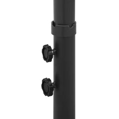vidaXL Double Garden Parasol with Steel Pole Black 600x300 cm 6