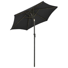 vidaXL Garden Parasol | Black and dark grey 4