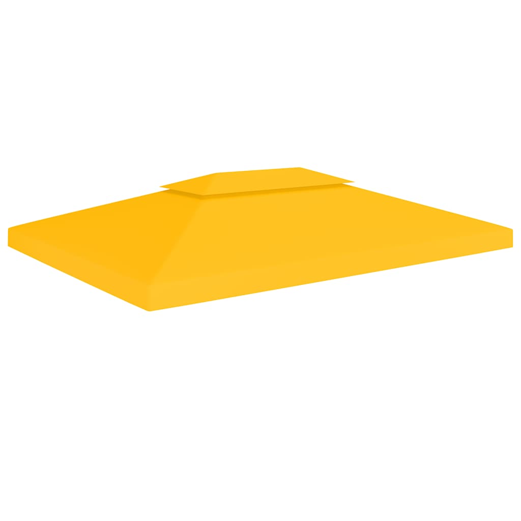 vidaXL 2-Tier Gazebo Top Cover 310 g/m² 4x3 m Yellow 1